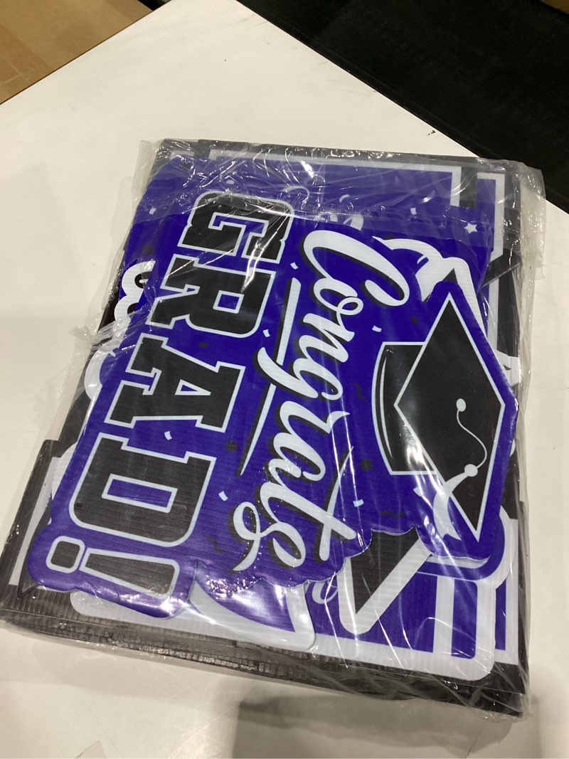 Condition photo showing Good Condition for as is blue themed graduation decorations 2026 - graduation yard signs class of 2026,congratulate graduation yard signs - graduation party supplies for high school & graduation party decorations blue 2026