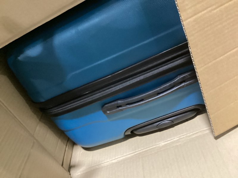Condition photo showing Good Condition for samsonite omni 2 hardside expandable luggage with spinner wheels, lagoon blue, 3-piece set (co/med/lg)