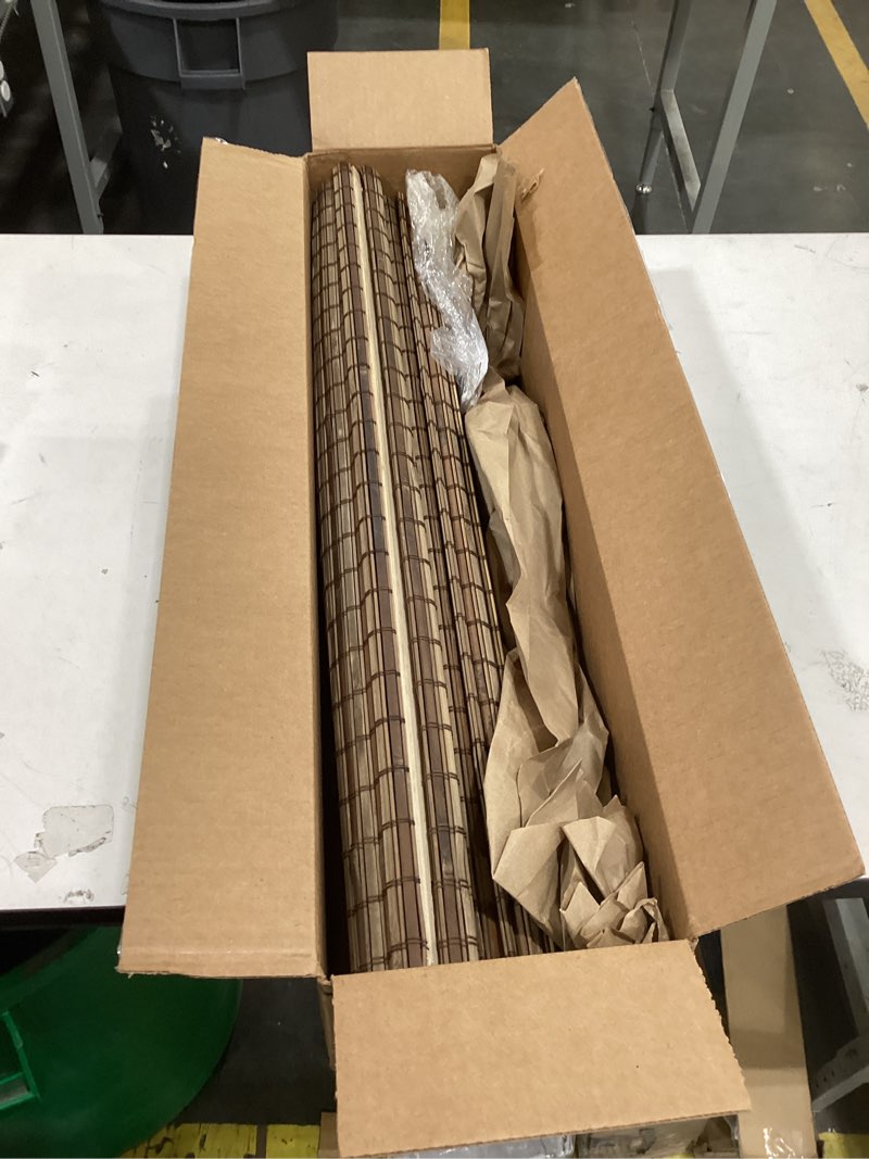 Condition photo showing Good Condition for cordless bamboo roman shades, roll up bamboo window shades for interior windows, home and garden, light filtering (30''w x 72''h) 30"w x 72"h color 2