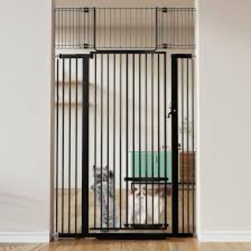 COMOMY 71” extra tall pet gate for cats 29.5-40.6 