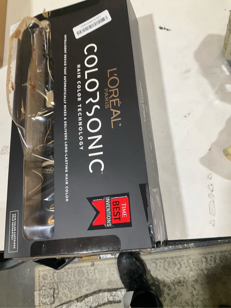 Condition photo showing As Is for l'oreal paris colorsonic permanent hair dye coloring device for root touch up, all over color, and gray coverage, mistake-free application (hair color cartridge sold separately)