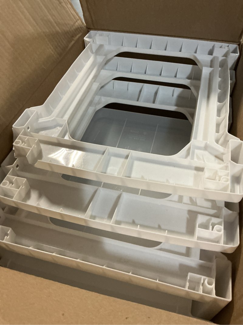 Condition photo showing Good Condition for iris usa plastic drawer storage organizer, 3-drawers, 2-pack, for classroom art craft supplies, bathroom bedroom, laundry room, white/clear white 3 drawer - 2 pack