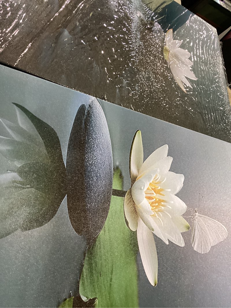 NMT 2Pcs Zen Canvas Wall Art White Lotus and Black Zen Stones Wall Decor Pictures Prints for Yoga Sp
