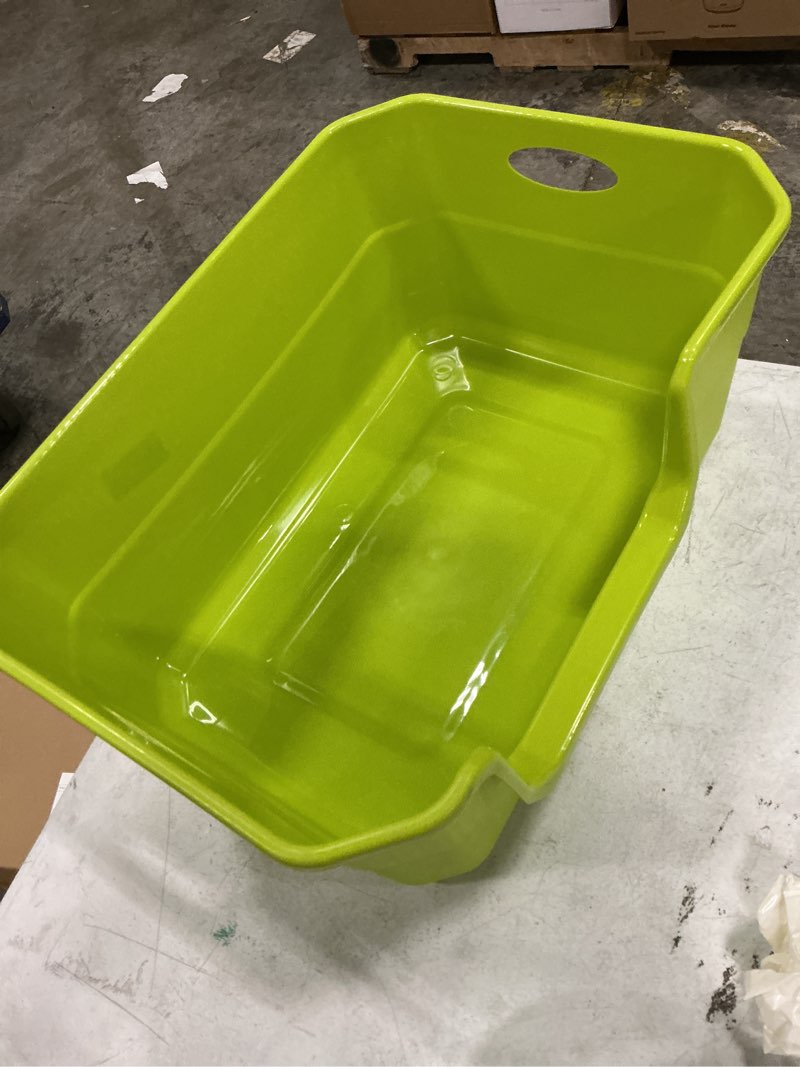 Condition photo showing New/Like New for large cat litter box with high sides,low entry cat litter pan tray kitty litter box for indoor big & senior cats,anti-splashing waterproof cat toilet,tool-free assembly,easy to clean (green)