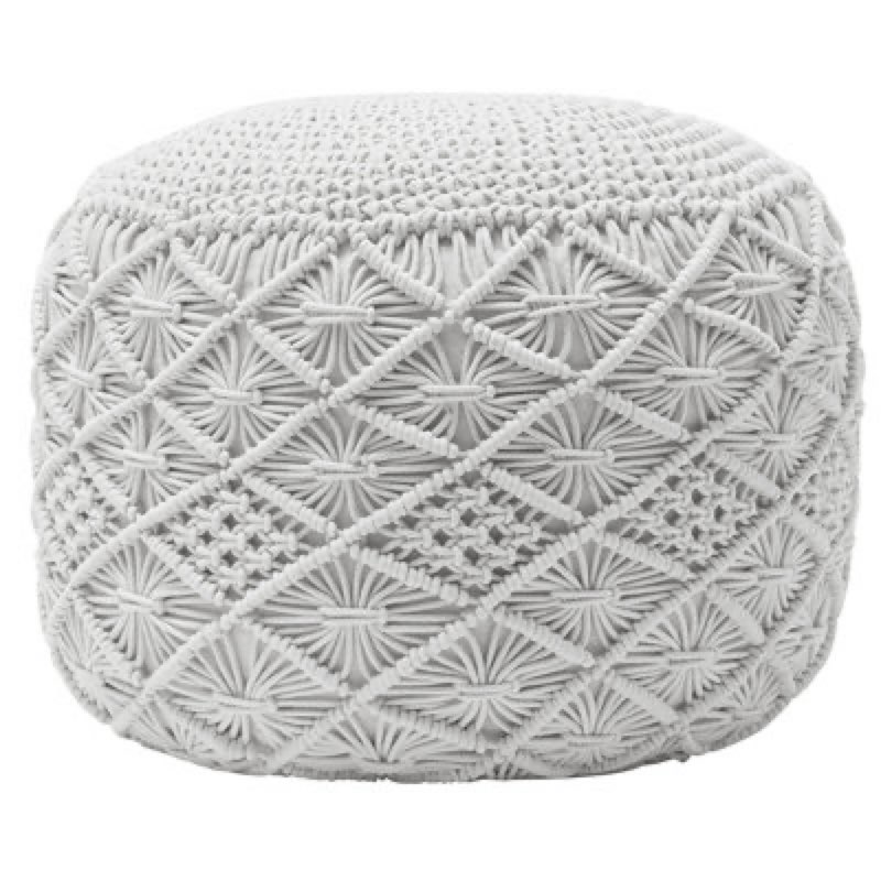 bejan cotton pouf ottoman