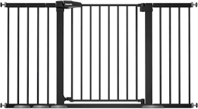 BABELIO 36-57" Extra Wide Baby/Dog Gate, Auto Close for The House, Stairs and Doorways, Pressure Mou