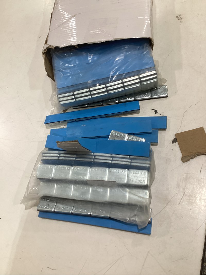 Condition photo showing Good Condition for mikkuppa 1/2oz 0.5oz adhesive stick on wheel weights - low profile, easy to peel, 504pcs, 252oz/box, chrome tire weights for cars, trucks, suvs, motorcycles, rc cars, oem quality 0.5oz - 506 pcs chrome