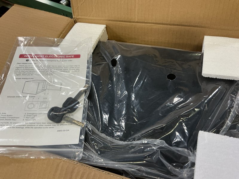 Condition photo showing Good Condition for 1.2 Cuft Small Home Safe Fire and Waterproof, Anti-theft Fireproof Safe Box with Digital Keypad, Spare Keys and Removable Shelf, Personal Safes for Home Money Medicine Valuables 1.2 Cub