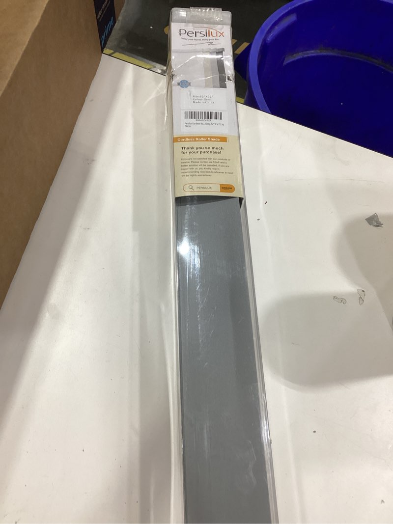 Condition photo showing Good Condition for grandekor free-stop blackout roller shades for windows,hemp-dark gray 34.5"x72"|100% blackout blinds for indoor, textured fabrics cordless blinds, uv protection shades for home office,living room grey square laminated 34.5"w x 72"h