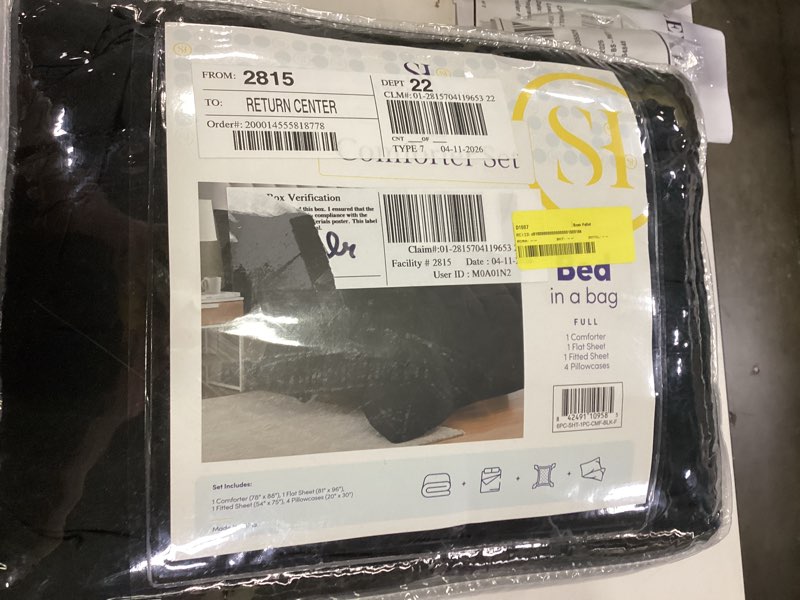 Condition photo showing New/Like New for sweethome collection luxury 7-piece comforter & sheet set