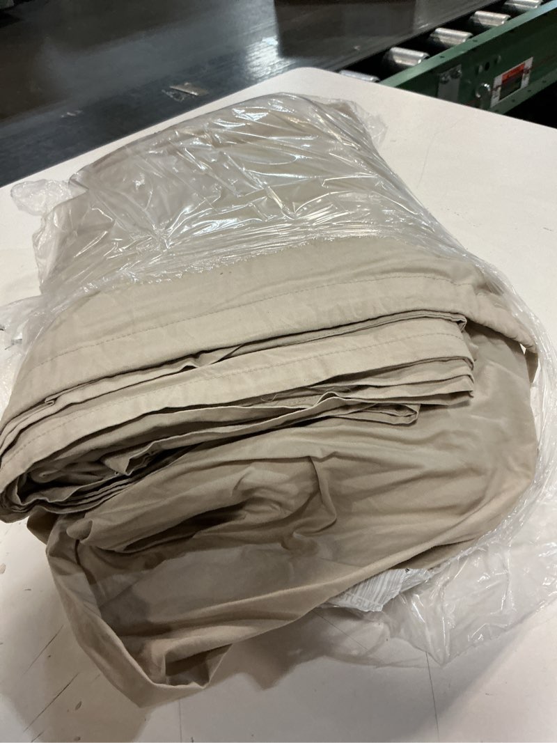 Condition photo showing Good Condition for organic crisp percale sheet set, king, toffee