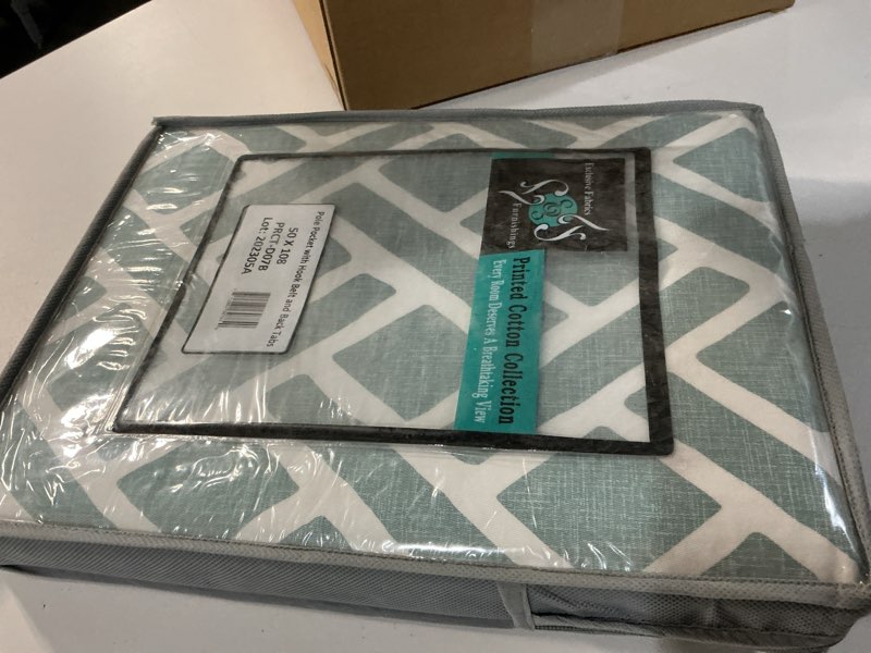 Condition photo showing Good Condition for hpd half price drapes modern geometric printed curtains luxury cotton curtains 108 inches long (1 pa