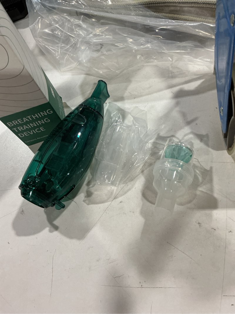 Condition photo showing Good Condition for breathing exercise device, non-measuring exerciser & portable lung exerciser with adjustable resistance flutter valve, respiratory muscle trainer for mucus clearance & better breathing deep green