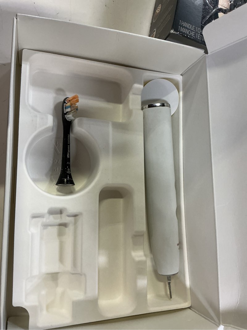 Condition photo showing As Is for philips sonicare diamondclean smart 9500 electric toothbrush, sonic toothbrush with app, pressure sensor, brush head detection, 5 brushing modes and 3 intensity levels, rosegold, model hx9923/61 1 count (pack of 1) new rose gold