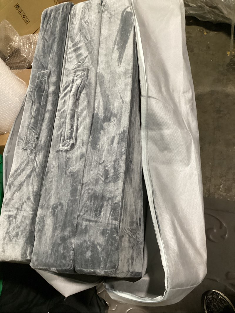 Condition photo showing Good Condition for sinweek tri folding mattress with storage bag 4" foldable mattress foam topper floor cot mattress, guset bed with machine washable cover and waterproof lining, certipur-us certified 31 x 75 inch c (31 x 75 inch) high support foam