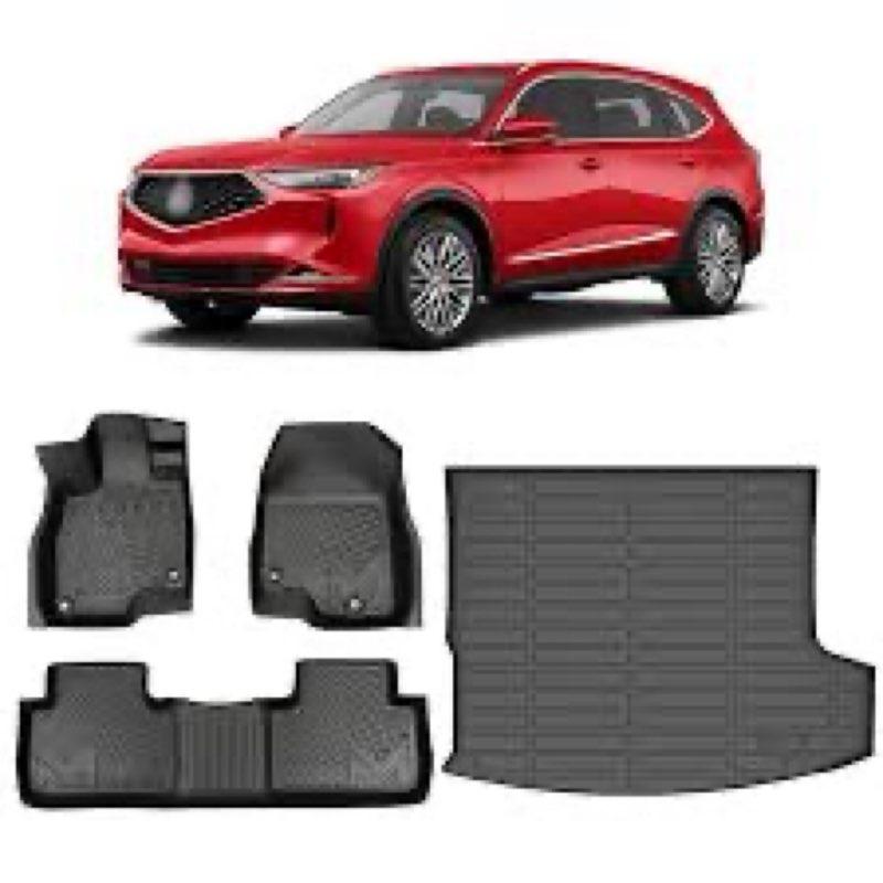 tpe automotive floor mats & cargo liner custom for 2019-2025 acura rdx, all weather cover protection