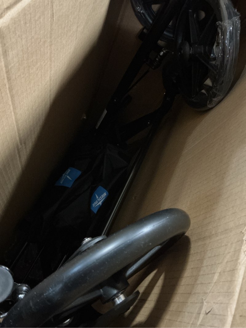 Condition photo showing Good Condition for  MEDLINE Black Steel Folding Rollator Walker