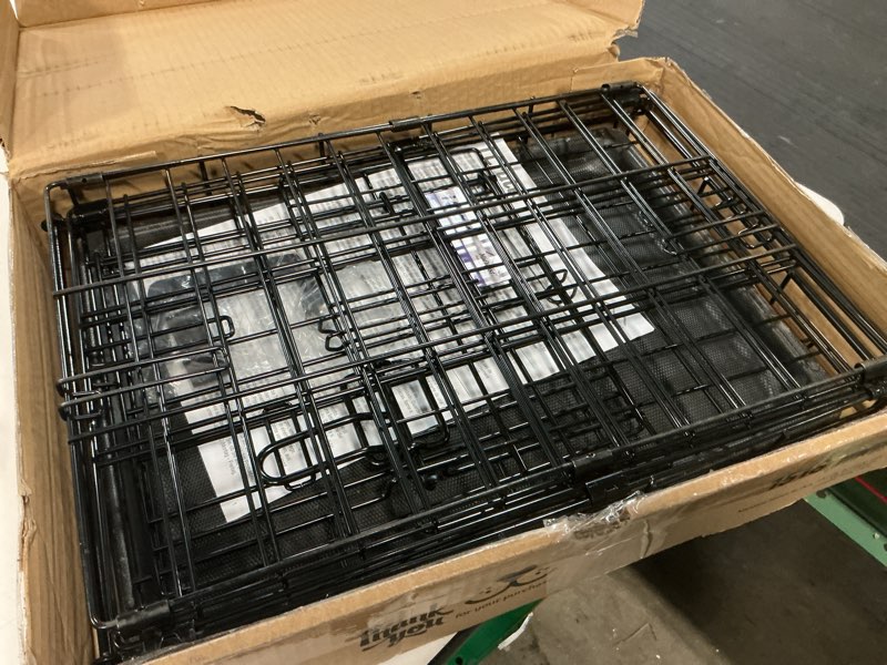 Condition photo showing Good Condition for midwest homes for pets 18-inch icrate for tiny breeds, up to 10 lbs, single door folding dog crate with divider panel, leak-proof tray & secure latch, portable, durable & easy to assemble 18.0"l x 12.0"w x 14.0"h single door