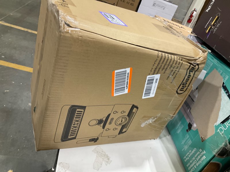 Condition photo showing As Is for De’Longhi Classic Espresso Machine with Milk Frother, 15-Bar Pump & Temperature Control - Barista Coffee Maker Kit for Espresso, Latte, Cappuccino & Iced