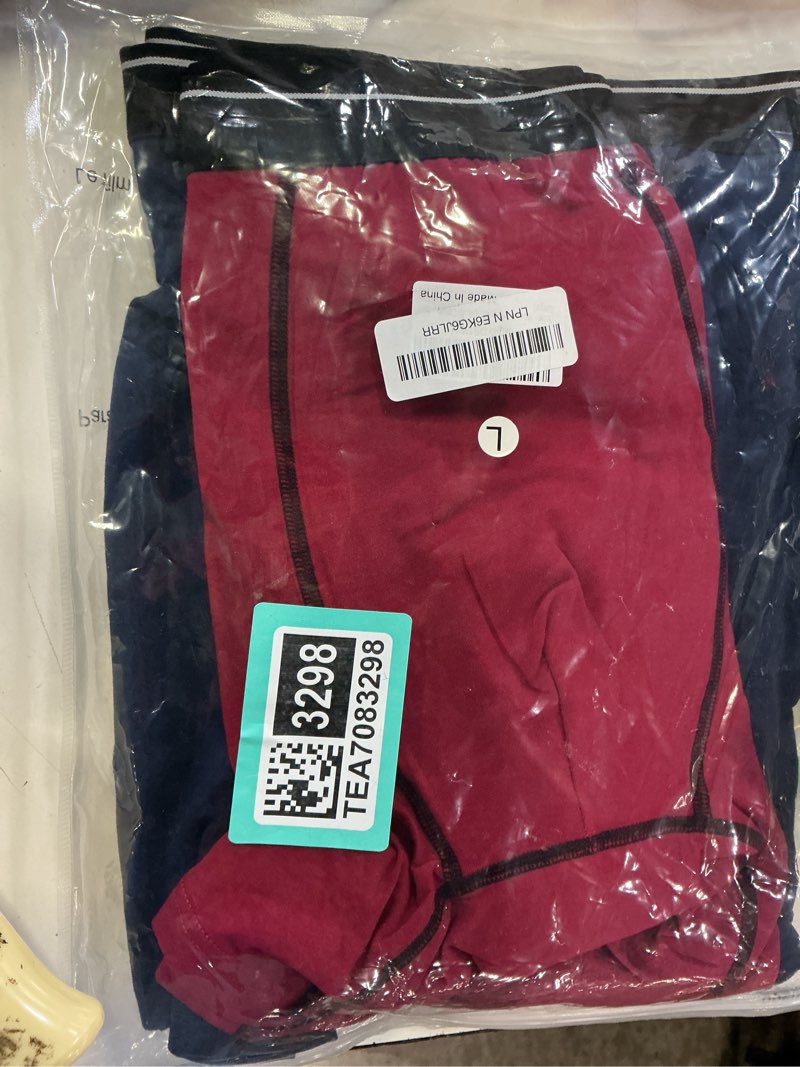 Condition photo showing Good Condition for incontinence underwear for men, men's incontinence underwear leak proof washable boxer briefs, mens incontinence underwear with 130ml absorbency, 4 layer protection for bladder leaks, 3 pack (large) black/ burgundy/ navy 3 pack large