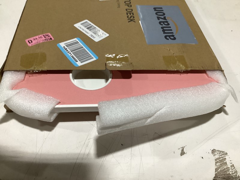 Condition photo showing Good Condition for Laptop Bed Desk, Foldable Lap Desk, Portable Lap Table, Laptop Stand with Cup Holder & Tablet Slot & Lifting Handle for Working Writing Drawing & Eating - Pink