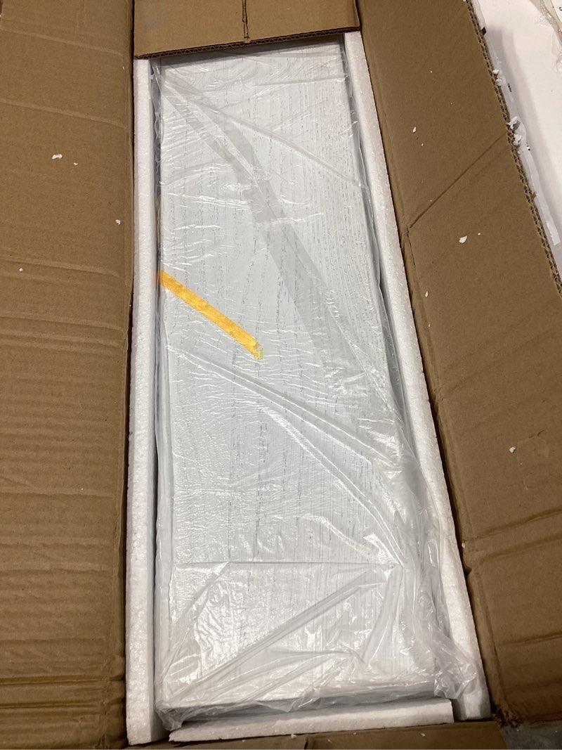 Condition photo showing Good Condition for floating shelves 24 inch wall shelf solid wood mounted storage for bedroom living room set of 3, white wall shelves white 24 inch, set of 3