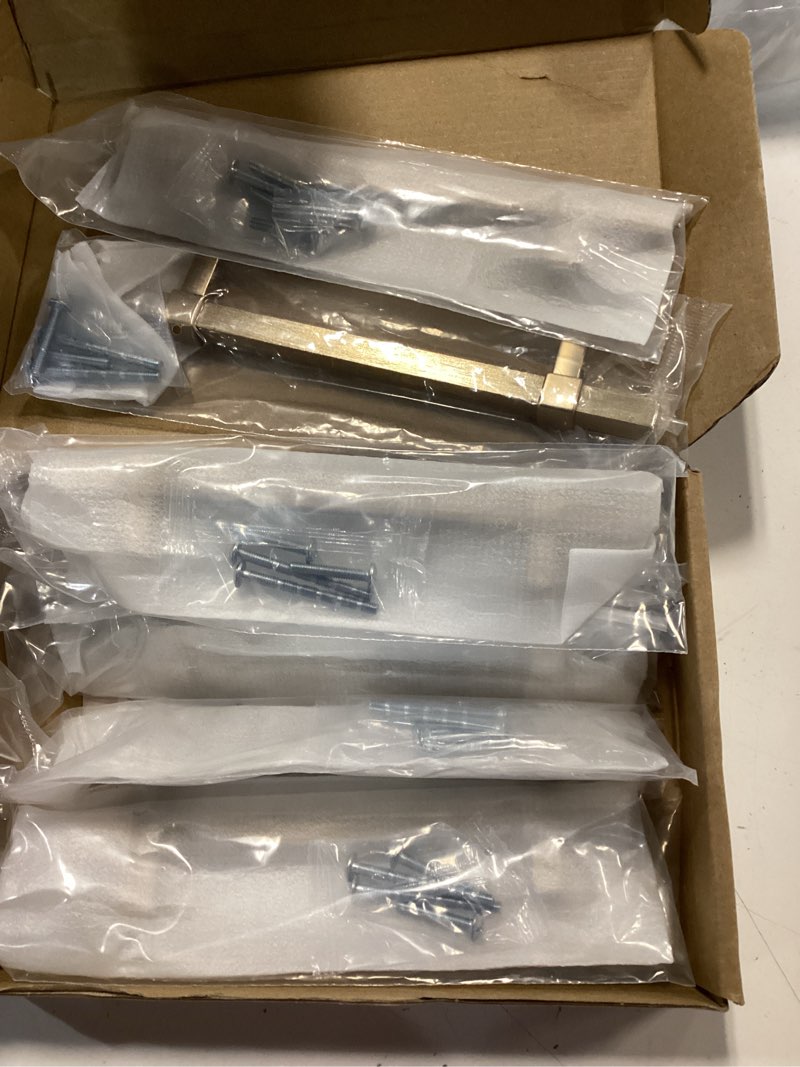 Condition photo showing New/Like New for asidrama 10 pack 5 inch(128mm) champagne bronze cabinet pulls kitchen cabinet handles, champagne gold cabinet pulls cabinet hardware for cupboard drawer 4638 5" hole center(128mm) 10 pack champagne bronze