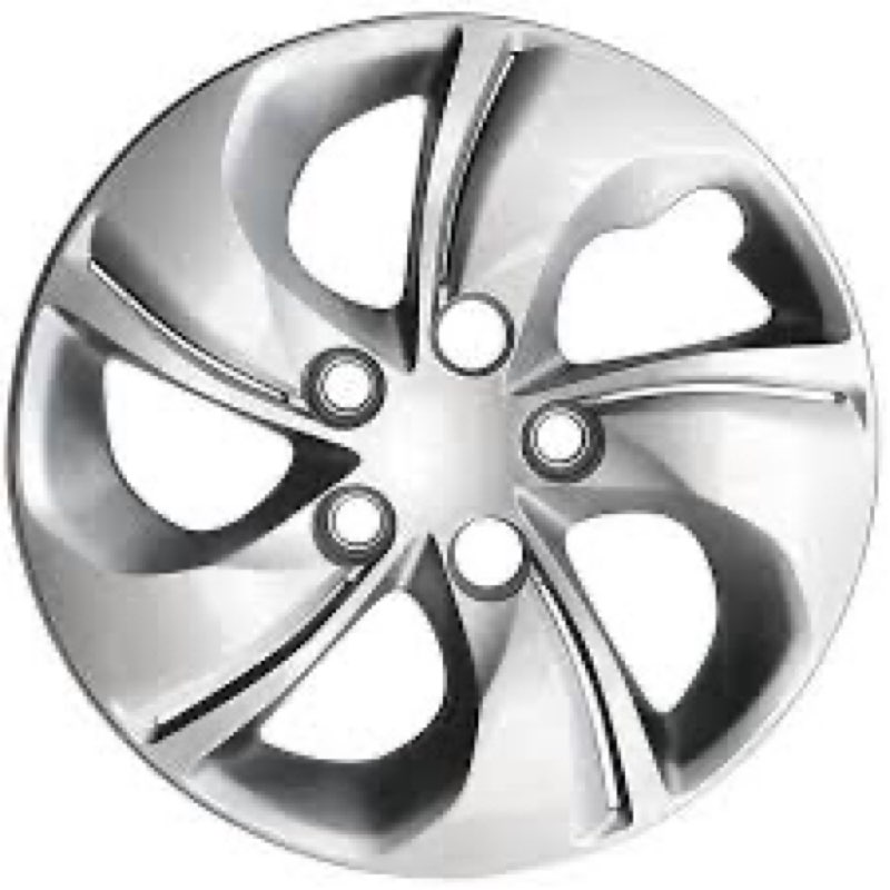 paanlok 4-pack wheel covers for 2006-2015 honda civic fits #44733-tr3-a00 & #44733-sne-a00, 15 inch factory steel wheels only, gloss silver abs hub caps, direct replacement anti-pop off