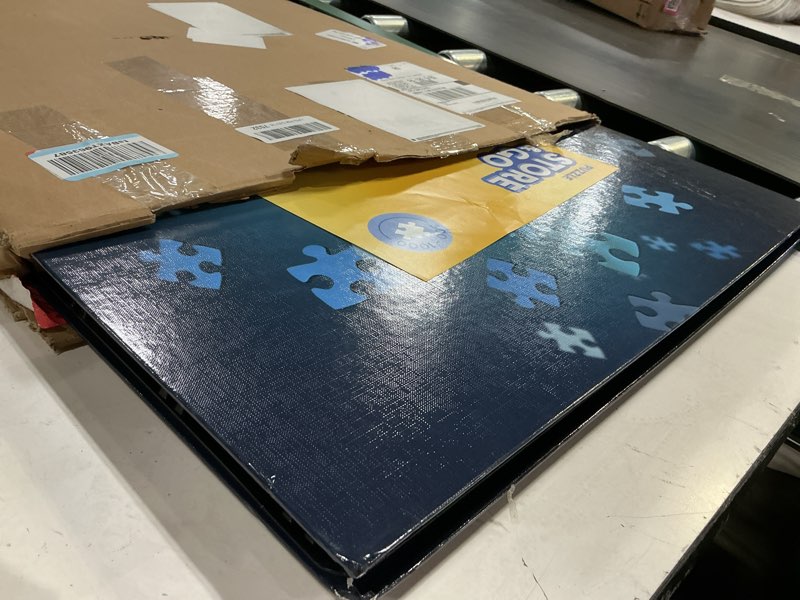 Condition photo showing As Is for ravensburger puzzle-store storage system 17962 - ideal for puzzles up to 1000 pieces | 28 x 20 inches | secure snap-tight closure | convenient transport handles