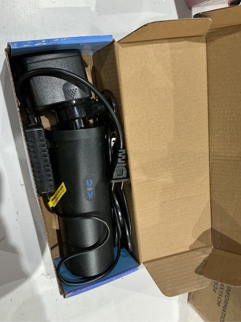 Condition photo showing As Is for tararium aquarium filter u-v for 20-75 gallon, 200gph fish tank filter w/ 5w u-v light green clean machine submersible powerful pump internal filter for turtle tank saltwater freshwater crystal clear small - h6f(for 20-75 gallon)