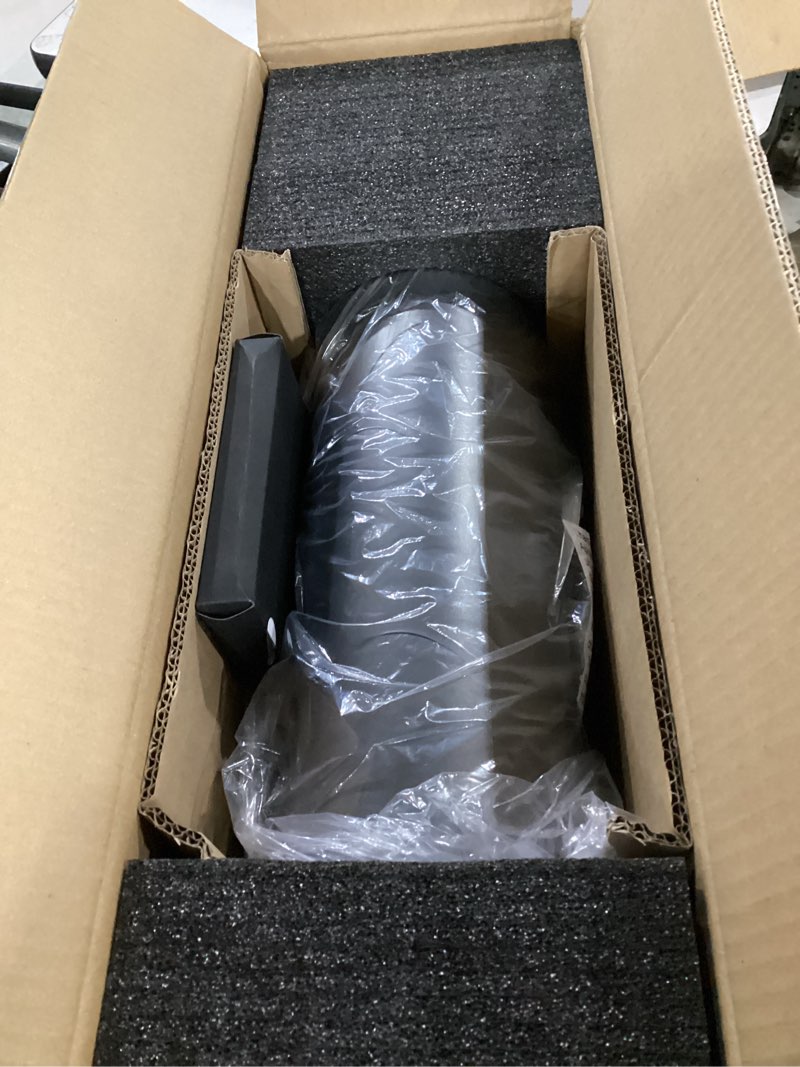 Condition photo showing New/Like New for (not tested)abramtek 100w bluetooth speaker, e600 high power wireless speaker with super bass subwoofer and 360 sound for home office party outdoor (grey) black mesh