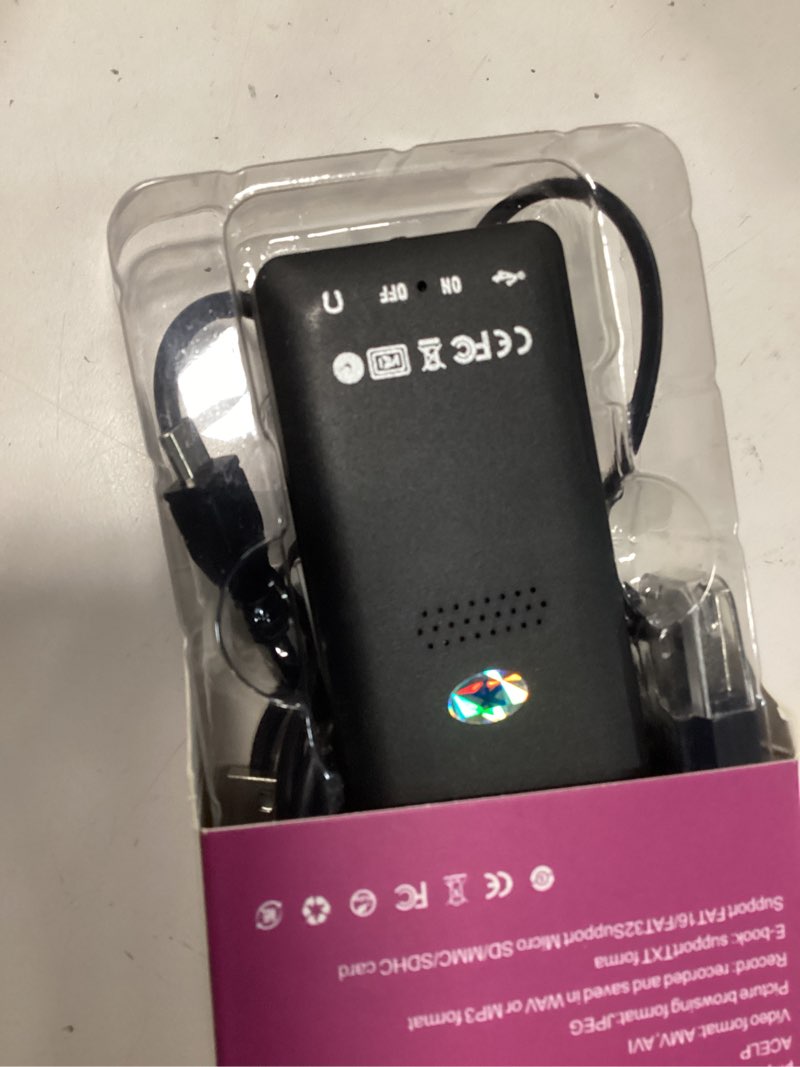 Condition photo showing New/Like New for 128gb mp3 player with bluetooth - portable music player for kids - with built-in hd speaker, voice recorder, hifi sound, e-book (included earphones) black