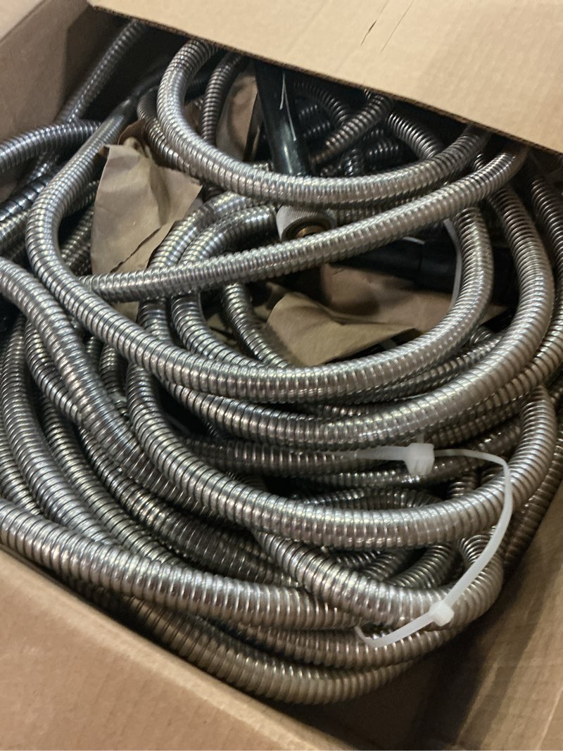 Condition photo showing As Is for Tardigrade Metal Garden Hose 50 FT, Heavy Duty 304 Stainless Steel Water Hoses, Unmatched Durability, Flexible, No Kink & Tangle, Lightweight, Pet & Rust Proof for Outdoor Lawn Yard 50FT