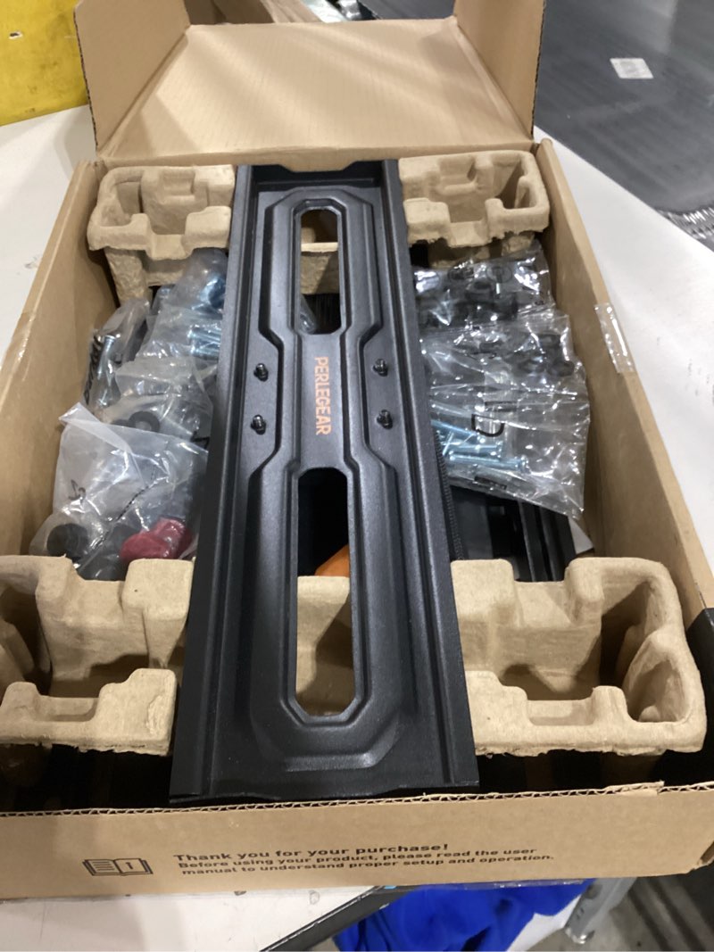 Condition photo showing Good Condition for perlegear full motion tv wall mount for 26-74 inch tvs, height adjustable tv mount, pre-assembled wall mount tv bracket with tool-free tilt, swivel, fits 16” studs, 99 lbs, max vesa 400x400mm, pgmf21 26-74 inch full motion tv wall mount