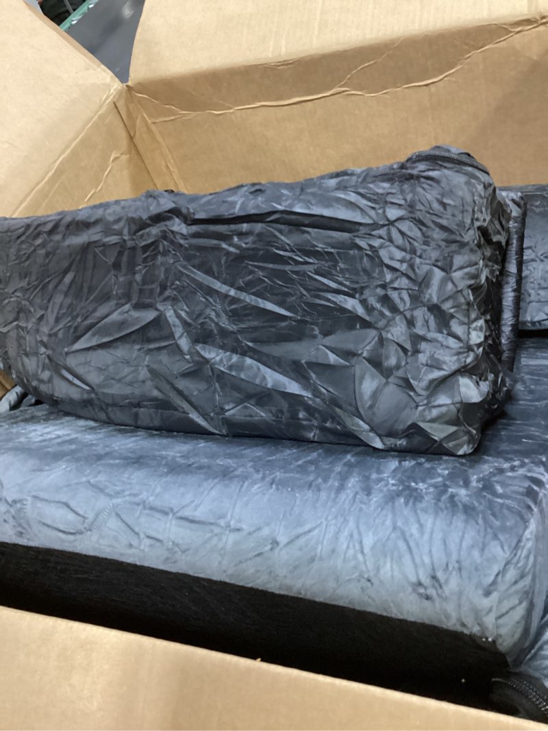 Condition photo showing As Is for Reading Pillow for Sitting in Bed Adult, Back Pillow for Bed Sitting up, Backrest Pillow with Arms, Back Support Pillows for Gaming Lounging Watching TV, Large 21" Grey