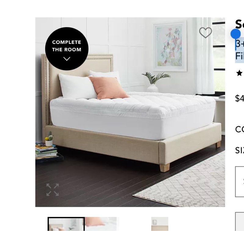 3+1 Memory Foam Mattress Topper with Fiber Fill Cover