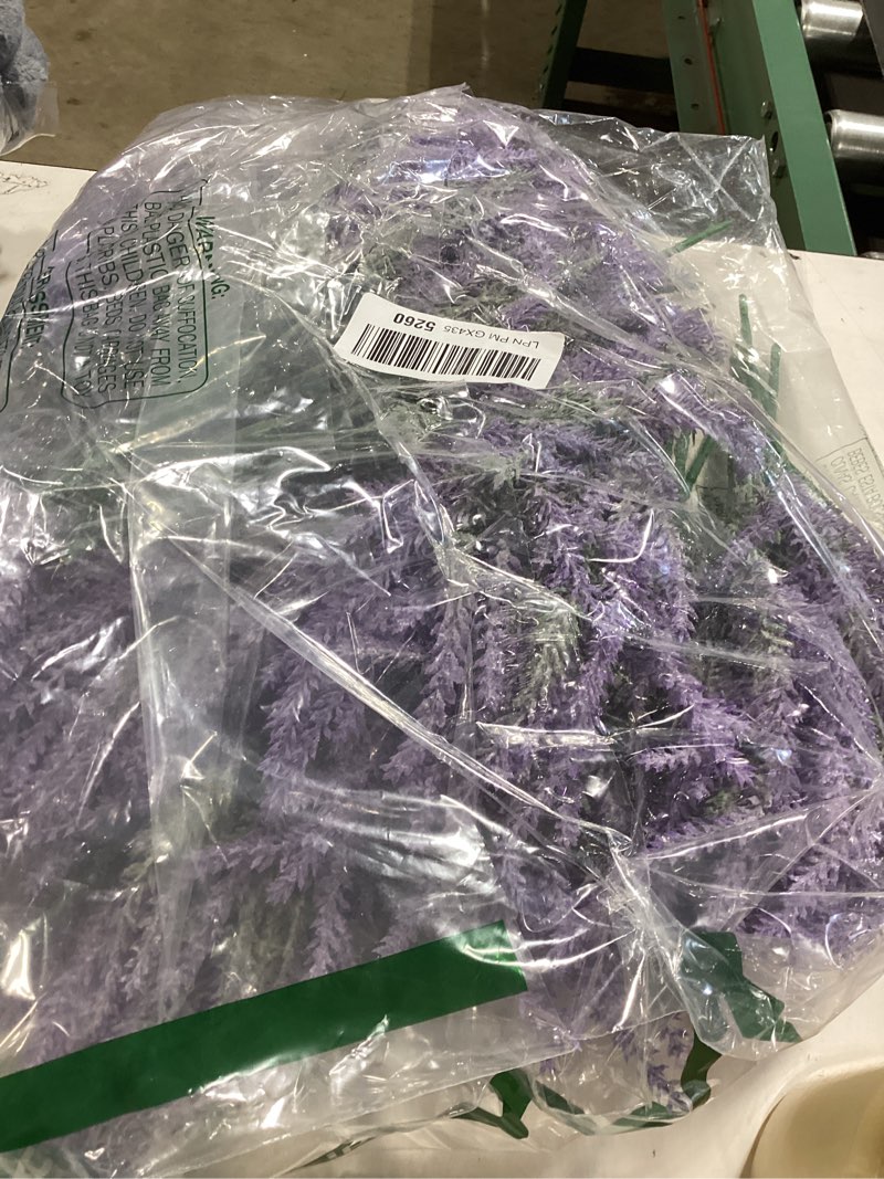 Condition photo showing New/Like New for 20 bundles fake flowers artificial lavender faux plastic plants purple flowers for home wedding kitchen garden patio porch window box office table centerpieces indoor outdoor decor, purple purple 20 bundles