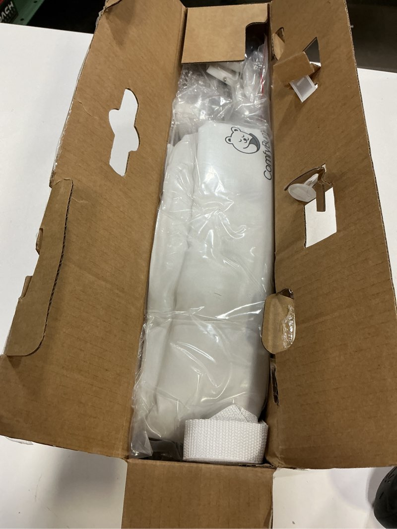 Condition photo showing New/Like New for ComfyBumpy 1-Pack Bed Rail for Toddlers 55.5" L x 19.5" H | Toddler Bed Rails for Twin, Full, Queen & King Mattress Size | Swing Down Rail Guard | Mattress Side Rail for Kids | White White 55.5”L x 19.5”H | 1-Pack
