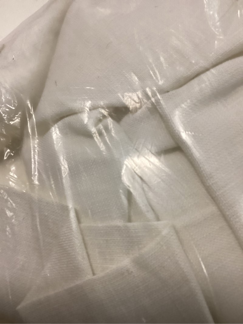 Condition photo showing Good Condition for european linen curtain - single panel, 96x96, ivory