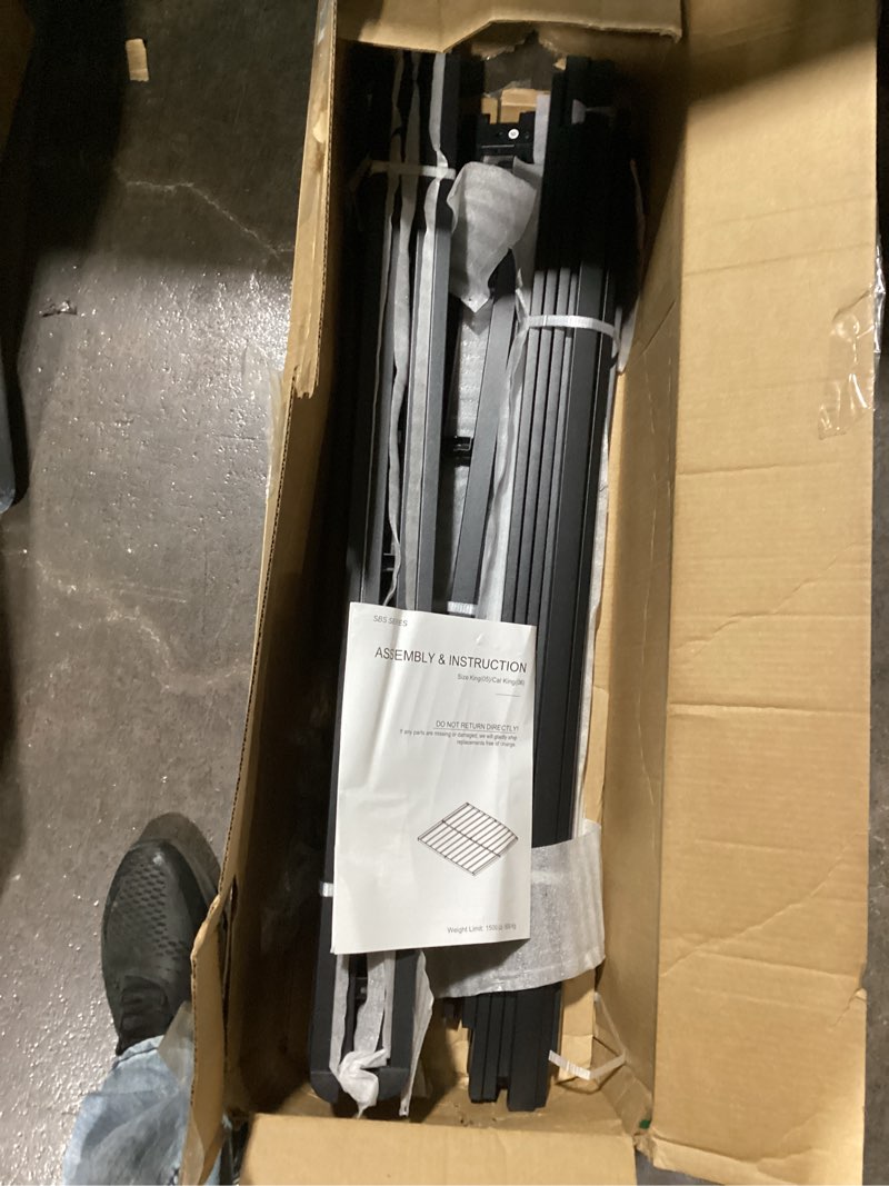 Condition photo showing New/Like New for EMODA 6 Inch California King Bed Frames Heavy Duty Metal Cal King Platform with Steel Slats Support, No Box Spring Needed, Noise Free, Black