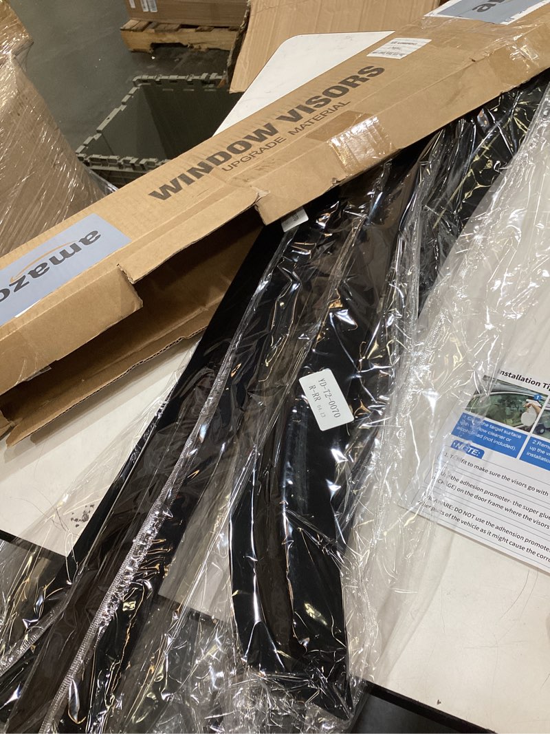 Condition photo showing Good Condition for auto ventshade [avs] outside mount rain guards for 2015 - 2026 ford f-150; 2017 - 2026 f-150 raptor, f-250, f-350 sd, supercrew only | window vent visors, 4 pcs. - smoke | 94975