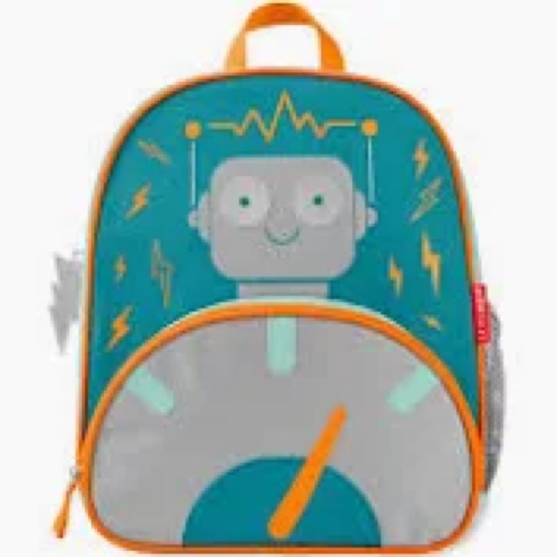 Skip Hop Sparks Little Kid's Backpack, Preschool Ages 3-4, Robot (Discontinued by Manufacturer)