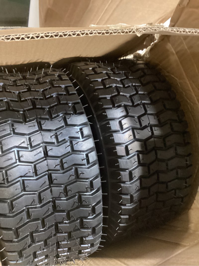 Condition photo showing Good Condition for 13x5.00-6 Tire and Inner Tube Set, TR-13 Straight Valve Stem, Replacement Riding Mower Front Wheel Assembly, 2 Pack 13x5.00-6 Tire and Tube?2 Pack?