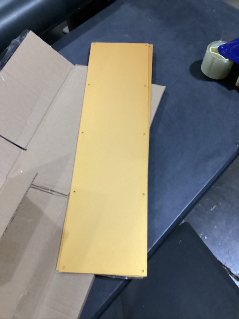 Condition photo showing Good Condition for uxcell 2pcs door kick plate, 8 x 30 inches aluminum kick plate door plate, 2 mm thickness, for exterior front door or back door, gold 8 x 30 inch gold