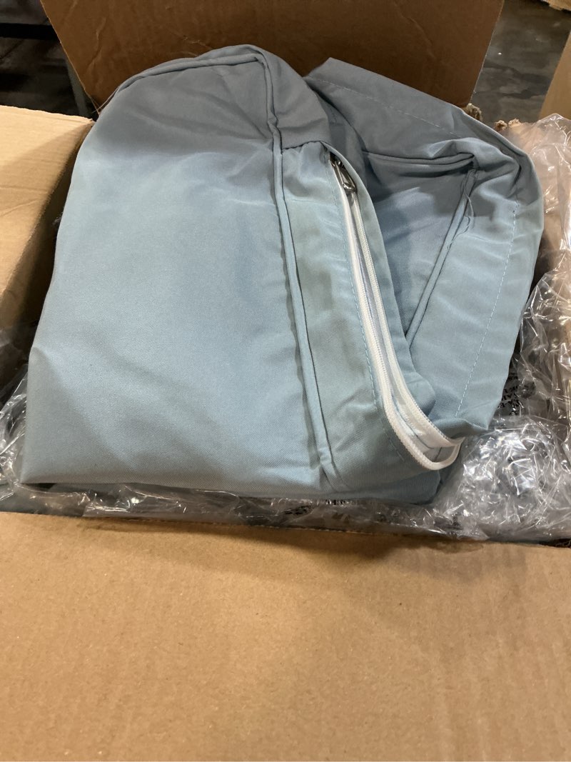 Condition photo showing Good Condition for 14 pcs outdoor cushion slipcovers all-weather patio cushion covers, replacement waterproof with zipper for patio furniture, sectional couch 3 sizes, covers only light blue