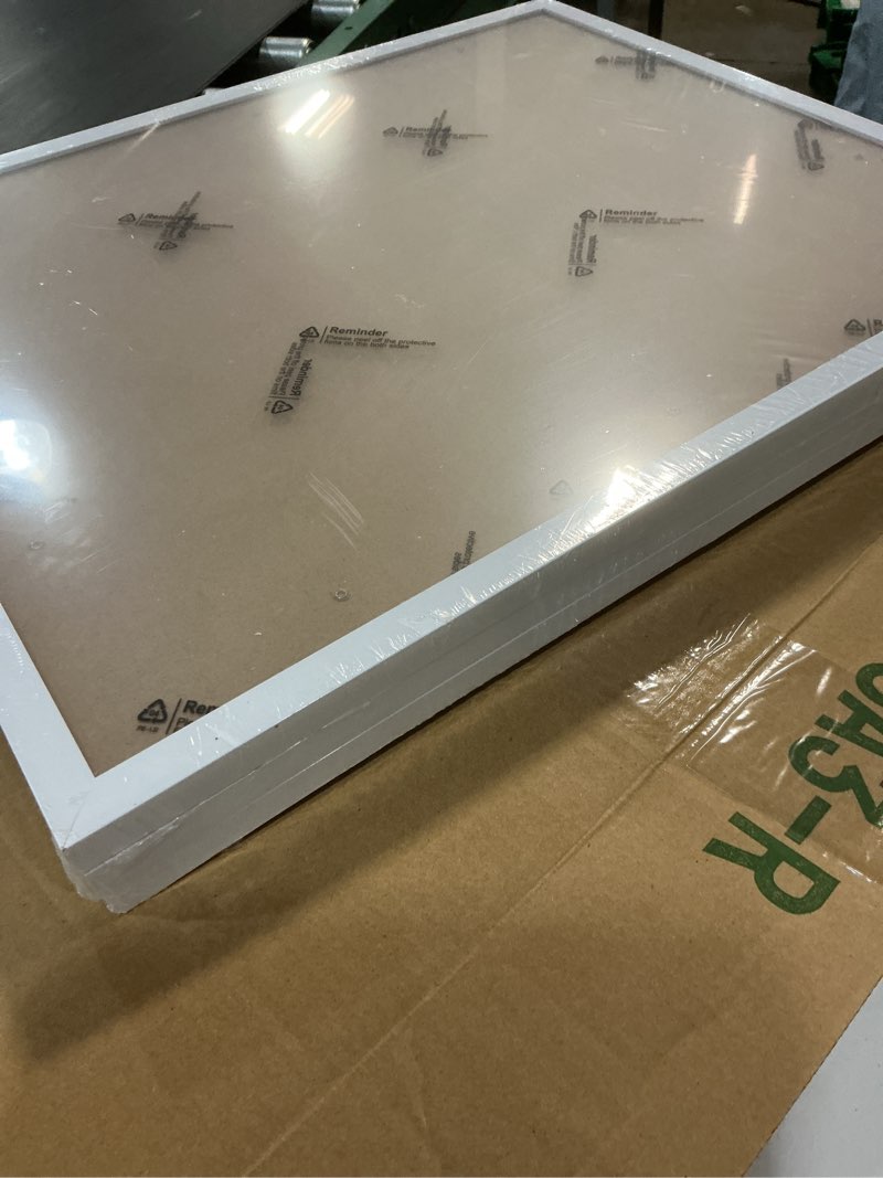 Condition photo showing New/Like New for white 16x20 picture frame set of 3, high transparent frame for 16 by 20 photo collage canvas poster size wall mount and tabletop horizontally vertically (white, 16 x 20 inches)