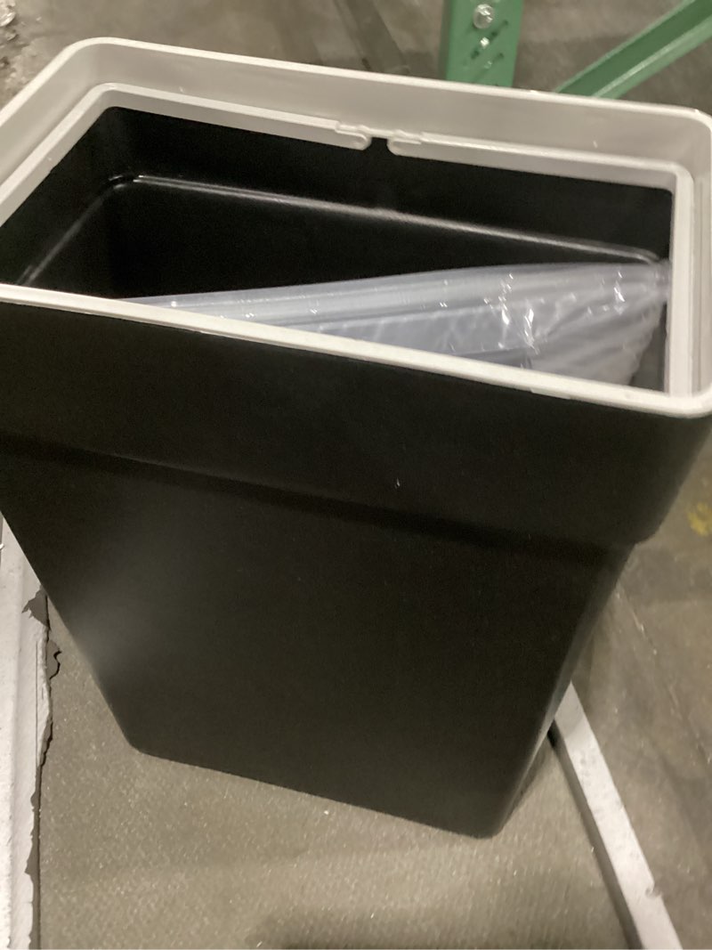 Condition photo showing New/Like New for 13 gallon 50 liter kitchen trash can for bathroom bedroom home office automatic touch free high-capacity with lid brushed stainless steel waste bin