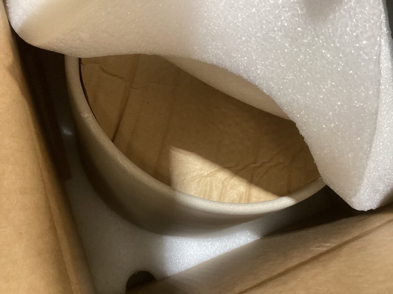 Condition photo showing Good Condition for LE TAUCI 10 Inch Plant Pot, Ceramic Pots for Plants with Drainage Hole and Rubber Plug, Plant Pots Indoor for Home Garden Patio Office, Cylinder Flower Planter Pot, Neutral Gray Neutral Gray 10 Inch