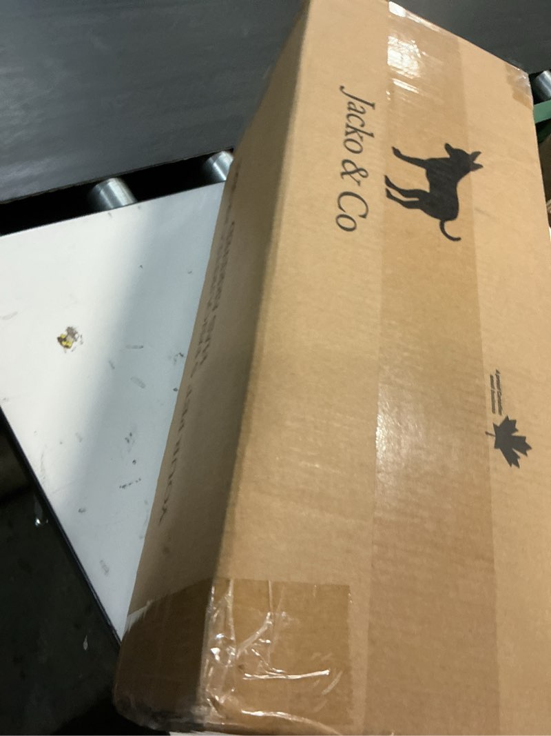 Condition photo showing New/Like New for jacko & co - premium dog car seat v2 booster seat for small & medium pets under 40lbs - machine washable w removable covers, water resistant w clip-on leash for back seat use (grey medium (25-40lbs) v2 grey medium (25-40lbs)