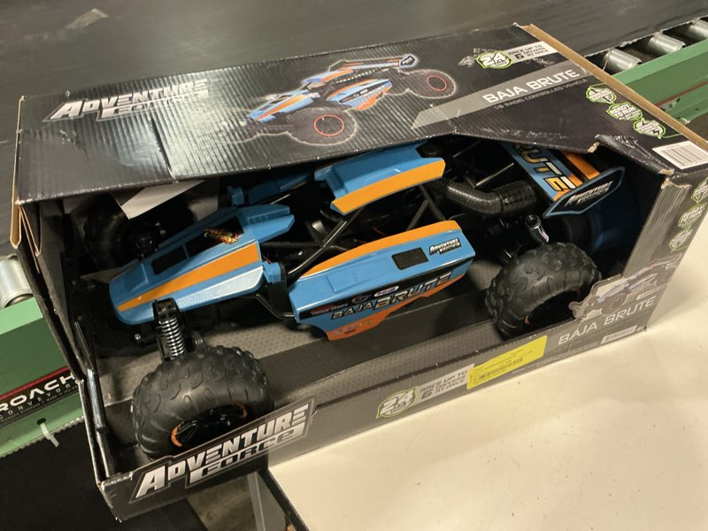 Condition photo showing As Is for adventure force (1:8) baja brute remote control ice blue buggy, wr5-88g21u-bl